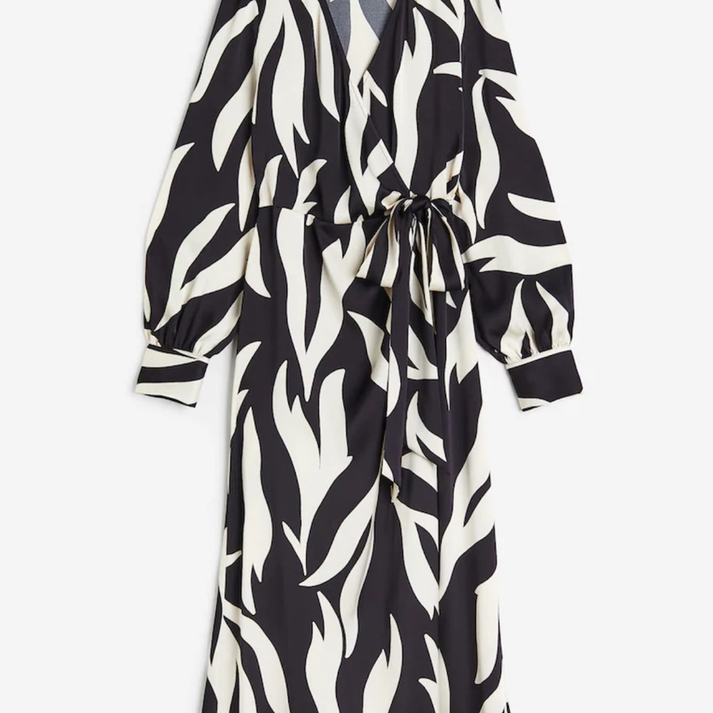 H&M Balloon Sleeve Wrap Dress